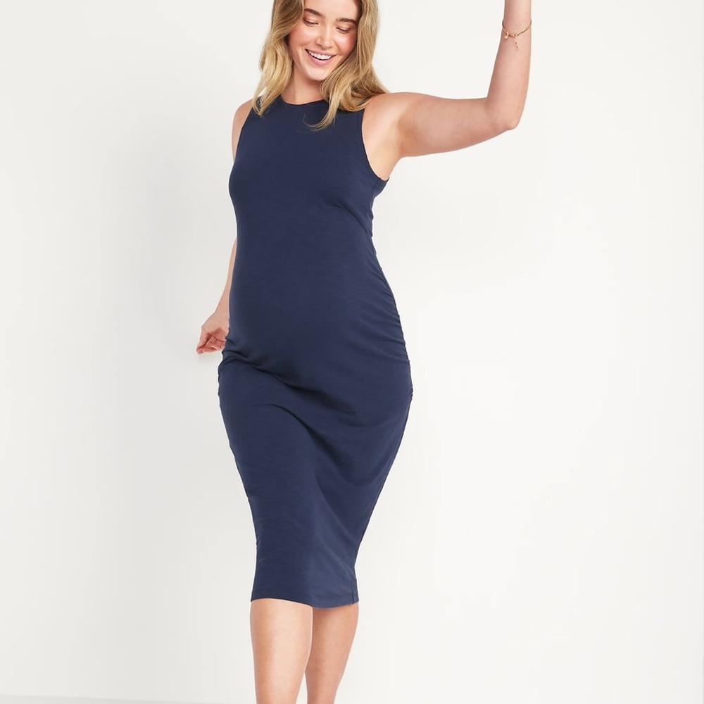 Maternity Jersey-Knit Sleeveless Bodycon Dress